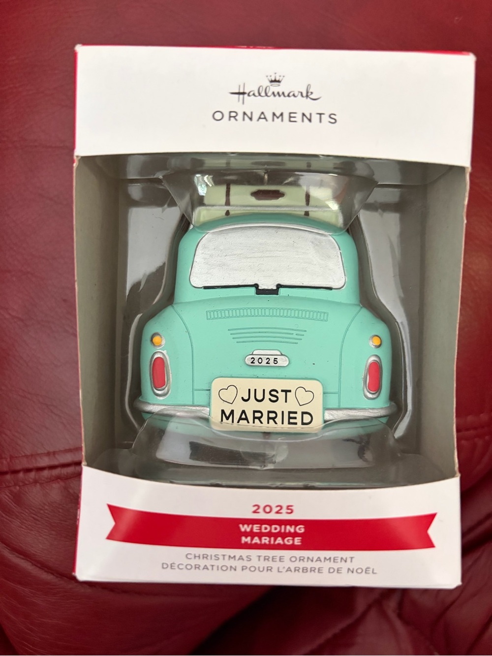 Hallmark 2025 Wedding Marriage Car Ornament New in Package